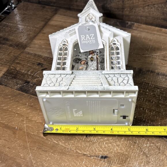 Raz Imports Holiday Water Lanterns Lighted Water Church Snowglobe Silent Night - Picture 9 of 9